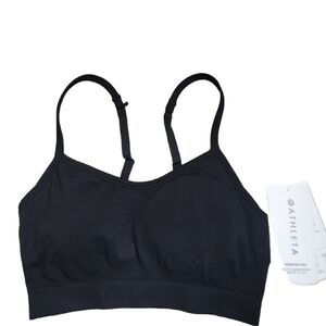 Athleta Black Seamless Renew Sports Bra D-DD Sz XS NWT